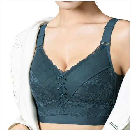 

OVTICZA Women s Bras Padded Plunge Bras Constant Push Up Plunge Bra Blue 40C