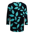 thumbnail image 4 of Womens Plant Printed T Shirts Short Sleeve Crew Neck Loose Casual Summer Tops Black L, 4 of 5