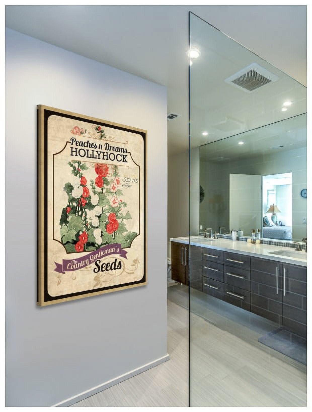 Marmont Hill "Flower Packet Hollyhock" Painting Print on Canvas