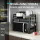 thumbnail image 2 of Estante para microondas,Estante de Microondas Extensible y Ajustable Altura de 2 Niveles,Estante de Almacenamiento de Metal para Cocina con 6 Ganchos,para Cocina Encimera Utensilios de Cocina Horno, 2 of 6
