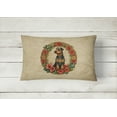 thumbnail image 2 of Airedale Terrier Christmas Flowers Throw Pillow 12 in x 16 in, 2 of 4