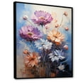thumbnail image 2 of Designart "Expressing Cornflowers In Purple Tones" Cornflowers Floater Framed Wall Art Living Room, 2 of 5