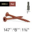 thumbnail image 2 of Deck Plus Star Flat Head Exterior Deck Screws, Red, Steel, No.8 x 1.625", 1 lb Box, 48425, 2 of 8