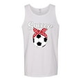 thumbnail image 2 of Wild Bobby, Cute Soccer Mom Ribbon Soccer Ball Gift Sports, Mother's Day, Men Graphic Tank Top, White, Small, 2 of 3
