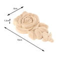 thumbnail image 4 of 4 Piezas de Calcomanías de Tallado Natural, de de Flor Onlay, , Apliques de Talla para Decoración de Armario 3.94x2.36x0.47 pulgas BLESIY Apliques onlay tallados, 4 of 8