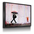 thumbnail image 3 of Cuadro Banksy Lluvia Colores En Canvas Street Art Graffiti, 3 of 4