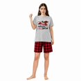 thumbnail image 6 of LuLiaMenton Matching Family Christmas Pajamas Dachshund Snow Plaid Short Sleeve Shorts Set, 6 of 7