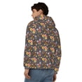 thumbnail image 4 of Honeii Colorful Flowers with Butterfly Print Hoodies for Men, Pullover & Full Zip, Breathable Zip up Hoodie, Sweatshirt-XX-Large, 4 of 5