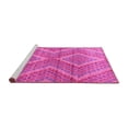 thumbnail image 2 of Ahgly Company Machine Washable Indoor Rectangle Abstract Pink Modern Area Rugs, 6' x 9', 2 of 4