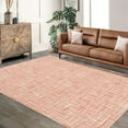 thumbnail image 2 of Washable Rug 10x13 for Living Room Modern Abstract Area Rug Non-Slip Large Contemporary Bedroom Solid Rug for Home Office, Brick Red, 2 of 7