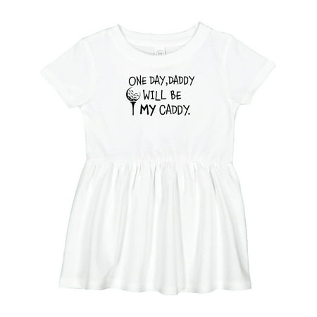 

Inktastic One Day Daddy Will Be My Caddy Kids Golfing Girls Baby Dress