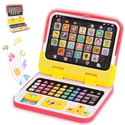 Dammyty 2-in-1 Learning Toys for 1 Year Old, Learning Laptop & Tablet Educational Toy for Toddlers, Interactive Toys for Boys, Birthday Gift for Girls Boys