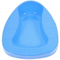 BESTYASH Female Bed Pan Bedpan Plastic Blue Elderly Home Use 1Pack