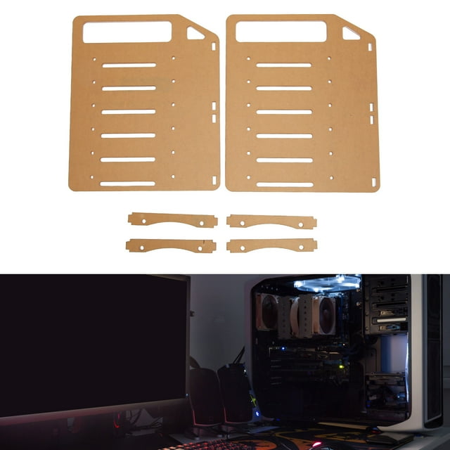 DIY Hard Drive Bracket, Acrylic Multi Layer Hard Disk Rack with Mounting Screw Kit and Accurate Mounting Holes, for 3.5inch Hard Drive and 8cm Fans