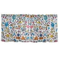 thumbnail image 7 of Yayeee Kitchen Curtains Tier Set of 2 Light Filtering 57"x24" Over Sink Window Panels, Doodle Pattern, 7 of 7