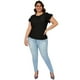 thumbnail image 5 of Blusa satinada Roman Fashion 1777 negro Talla extra 38, 5 of 6