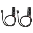 thumbnail image 3 of PC Fan Hub, High Flexibility PWM Fan Hub 13.8in Cable Length Widely Compatible 2Pcs For Desktop, 3 of 5