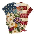 thumbnail image 5 of HOMBOM Summer T Shirts for Women 4th of July Graphic Tee Basic Crewneck Independence Day Lightweight Young Womans Tops, 5 of 5