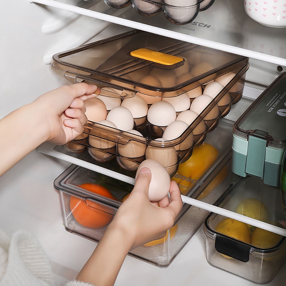 WHAMVOX  Holder Egg Container for Refrigerator Carton Covered Storage