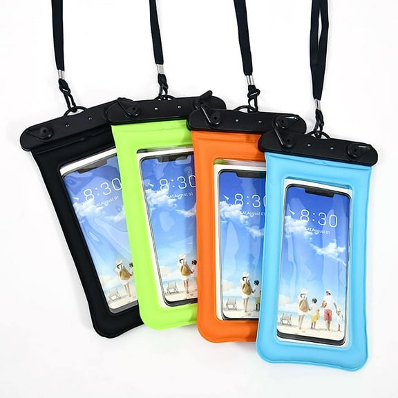 [4 Pack] Waterproof Snorkeling Floating Phone Dry Bag Case IPX8 Underwater Floating Phone Pouch Holder with Lanyard for iPhone 14 13 Samsung Galaxy Google Up to 7.0'' for Vacation Travel