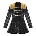 thumbnail image 4 of Aiihoo Kids Girls Shiny Sequins Jumpsuit Christmas Leotard Dress Uniform Black 6, 4 of 6