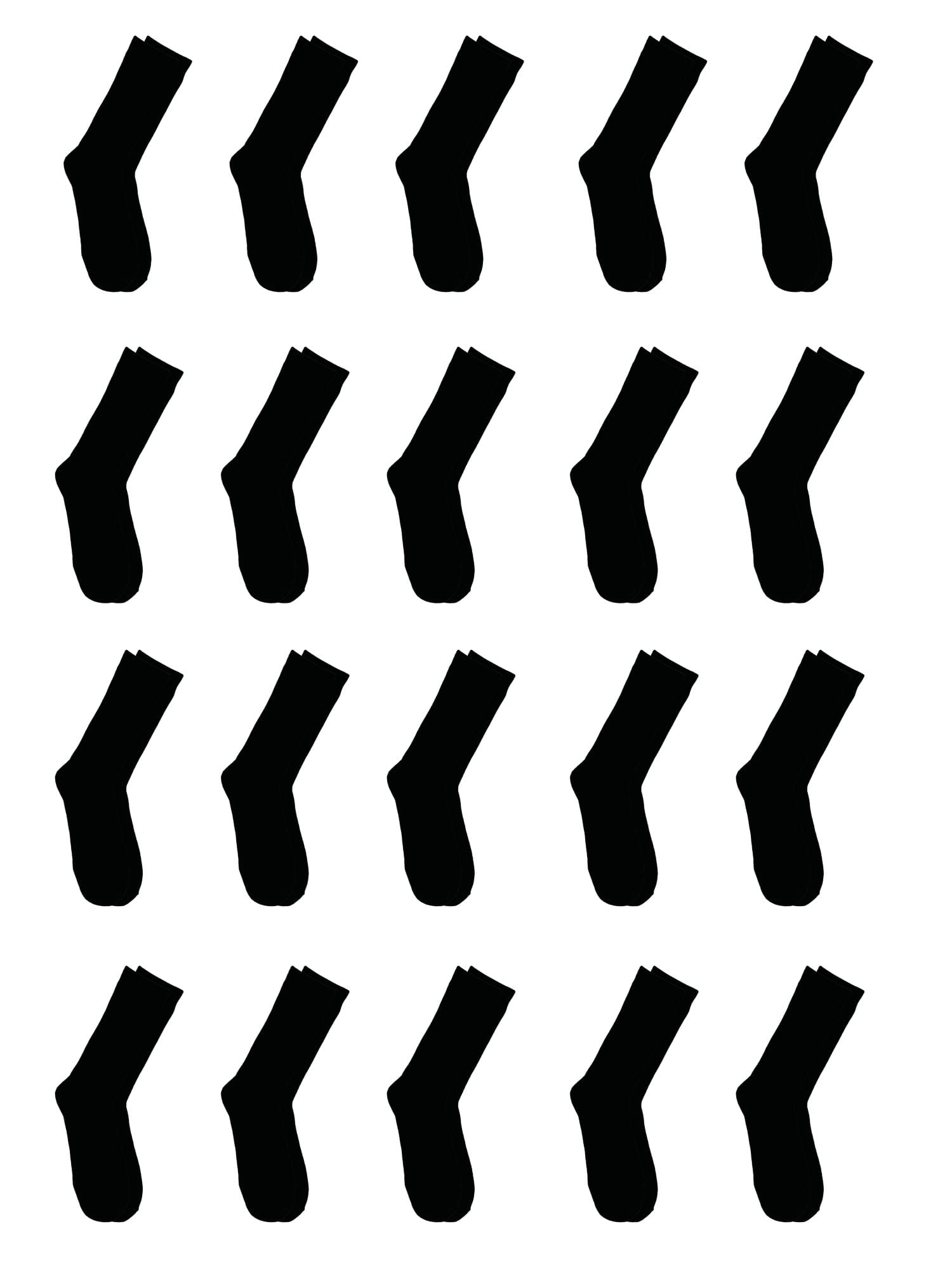 Jacques Moret Men's Black Dress Crew Socks, 20-Pack, Sizes 6.5-12