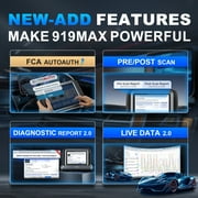 XTOOL IP919 MAX AI-Assisted OBD2 Scanner Diagnostic Tool with J2534 ECU Pr0gramming, Topology Mapping, 51+ Resets, ECU Cod-ing, Full System Bidirectional Scan Tool, 3-Year Free Update