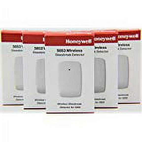 5 Pack of Honeywell 5853 Wireless Glassbreak Detector W/Mounting Tape