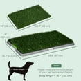 thumbnail image 3 of PawHut Artificial Grass Pee Pad for Dogs Potty Training, 2 Packs, 3 of 10