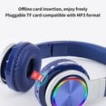 thumbnail image 5 of Nmdmisc Wireless Headphones Bluetooth 5.0 Headset Folding,IPX4 Waterproofs Portable Headset with Comfortable Ear Cups,Noise Cancelling Earphones for Work or Travel Camping Use,Blue, 5 of 9