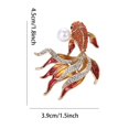 thumbnail image 5 of Oasiva Sophisticated Goldfish Brooch Pin Unique Styles Portable Accessory for Parties, 5 of 15
