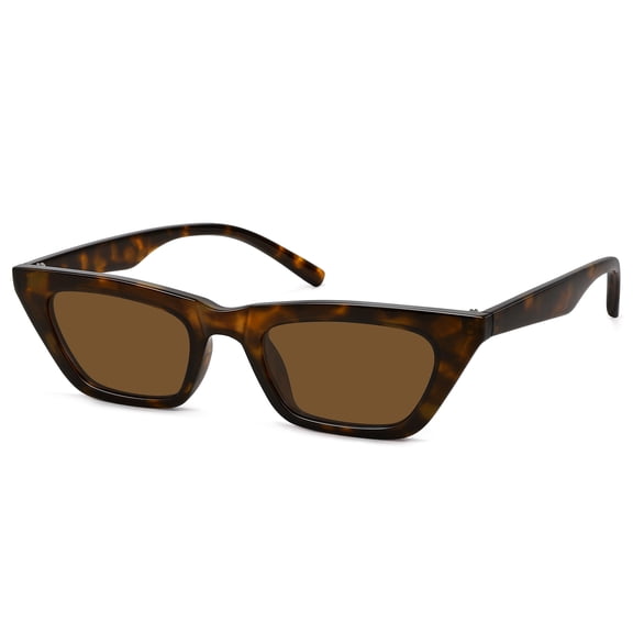 Narrow Square Cat Eye Sunglasses for Women | Retro Vintage-Chic UV400