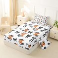 thumbnail image 2 of Manfei Chic Black Bow Twin Sheets,Cute Highland Cattle Bedding,3pcs,1 Flat Sheet,1 Fitted Sheet and 1 Pillowcase, 2 of 6