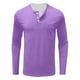 thumbnail image 4 of pstuiky camisa de manga larga para hombre, Camisa transpirable de manga larga y cuello redondo de color sólido para hombre Tops de talla grande para hombre xxl, 4 of 6
