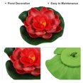 thumbnail image 3 of 10uds Artificial Flotante Loto Flor, Artificial Loto Flor para Jardín Estanques Piscina Decoración, Rojo, 3.9", 3 of 7