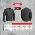 thumbnail image 3 of First Mfg Co - Grand Prix - Men's Motorcycle Biker Riding Black Leather Jacket - 3X Large, 3 of 5