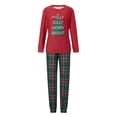 thumbnail image 3 of AIGUR Family Matching Christmas Pajamas Set Tree Letter Plaid Print Holiday Pajamas Sleepwear Dad Mom Kids PJs, 3 of 11