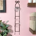 thumbnail image 2 of Bard's Black Wrought Iron Wall Mountable Vertical Hanger for 4 Saucers, 20" H x 2.75" W x 1.25" D (For 3"- 4.625" Saucers), Pack of 2, 2 of 2