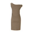 thumbnail image 6 of Women’s One Shoulder Bodycon Mini Dress Ruched Slim Fit Sleeveless Cocktail Party Club Dress, 6 of 8