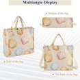 thumbnail image 6 of FORMRS Womens Corduroy Tote Bag Crossbody Shoulder Handbag with Pocket, Watercolor Seashell, 6 of 7
