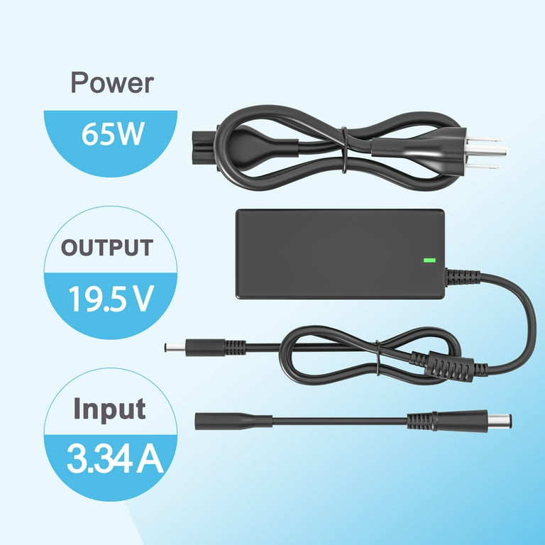 NATNO, Laptop Charger, 65W, for Dell Inspiron and Latitude Series