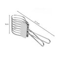 thumbnail image 5 of Shoreew Beef Cutting Tongs Stainless Steel Food Slicer Meat Slicing Tong Holder Easy Slicing Tool for BBQ Bread Vegetables Fruits, 5 of 7