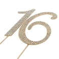 thumbnail image 4 of Adorno para Pastel Verkelly Dorado con Piedras Brillantes 16º Cumpleaños 21 cm, 4 of 5