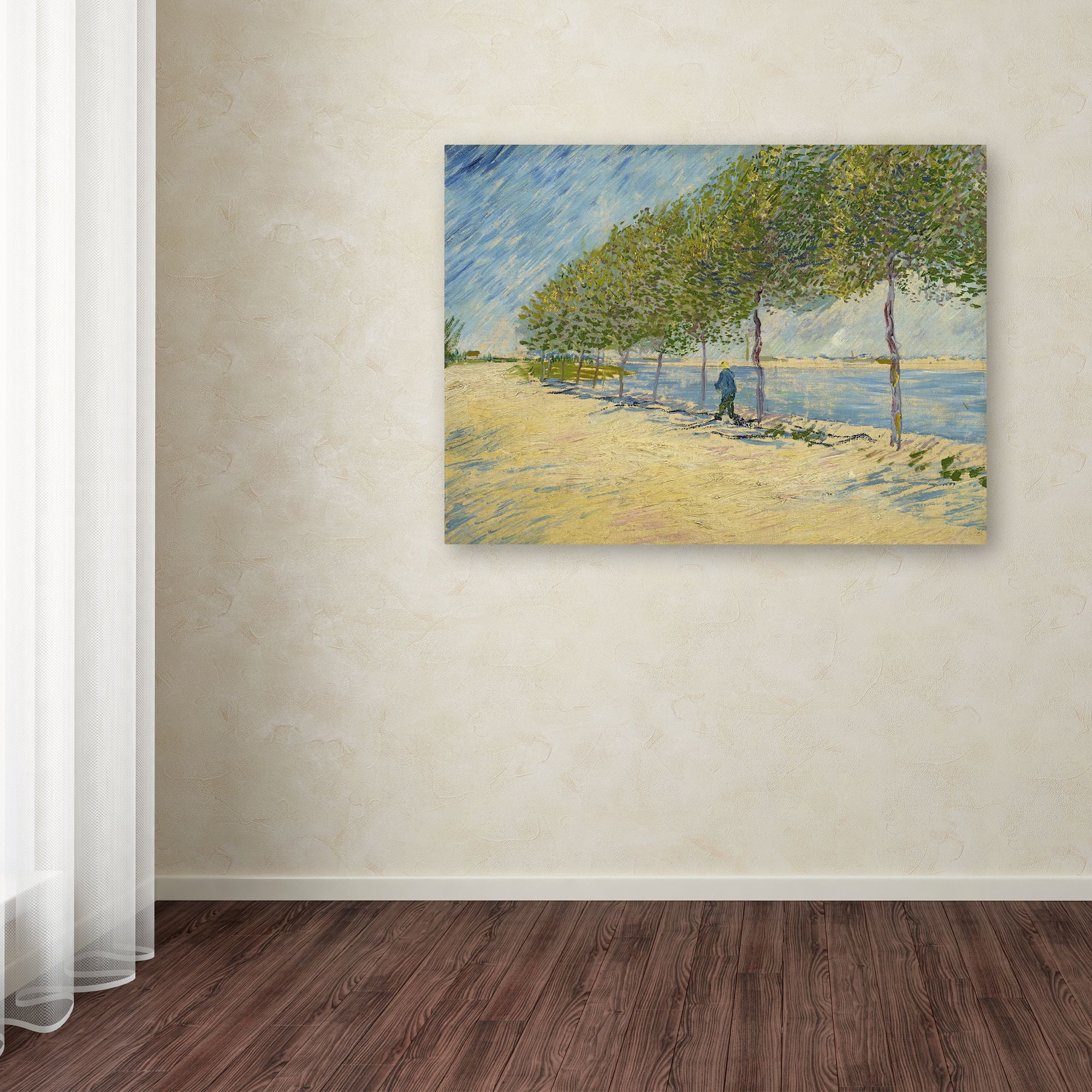 Van Gogh 'Along The Seine' Canvas Art
