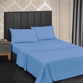 thumbnail image 1 of Queen Size Sheet Set, Hotel Luxury Bed Sheets, Extra Soft, Deep Pockets, Bamboo Derived Rayon, Breathable and Cooling Sheets, Wrinkle Free-Blue, 1 of 5