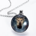 thumbnail image 2 of Christmas Elegant Glass Circular Pendant Necklace for Women - Fashion Jewelry for Women's Necklaces, 2 of 5