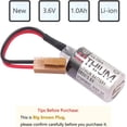 thumbnail image 3 of (Pack of 5) ER3V 3.6V 1000mAh PLC Lithium Battery Replacement for JZSP-BA01 R88A-BAT02W 146705-1 704004 JZSPBA011 with 2 Pin Brown Connector (RD029), 3 of 7