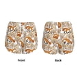 thumbnail image 3 of Disketp Autumn Fox with Brown Plants Women's Shorts Workout Shorts for Athletic Gym Running Shorts with Phone Pockets-Large, 3 of 7