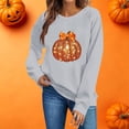 thumbnail image 7 of Kezqiaxn Crew Neck Sweatshirts Women Thanksgiving Pumpkin Long Sleeve Fall Casual Pullover Tops Sweatshirt for Women, 7 of 7