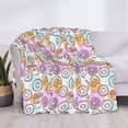 thumbnail image 3 of Yiaed Donuts and Coffee Print Blanket Throw Blanket Soft Cozy Flannel Blanket for Home Bed Sofa Couch Chair-40"x30", 3 of 6